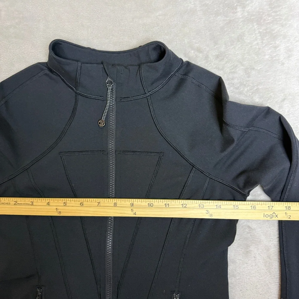 Ivivva by Lululemon Perfect your Practice Jacket Girls 14 Black Full Zip Slim EC